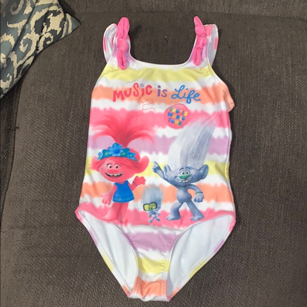 Colorful Trolls Kids Swimsuit
